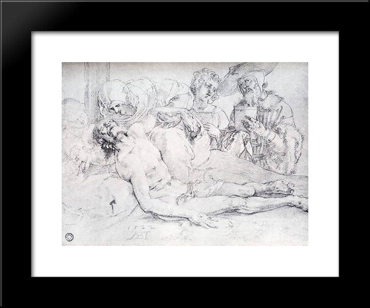 The Lamentation 20x24 Black Modern Wood Framed Art Print Poster by Durer, Albrecht