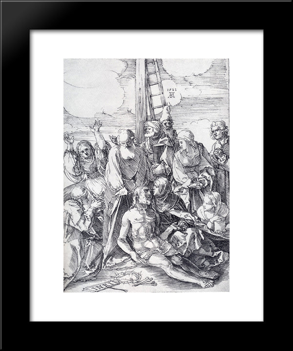 The Lamentation 20x24 Black Modern Wood Framed Art Print Poster by Durer, Albrecht