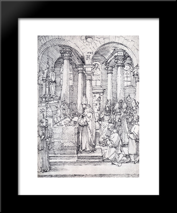 Mass 20x24 Black Modern Wood Framed Art Print Poster by Durer, Albrecht