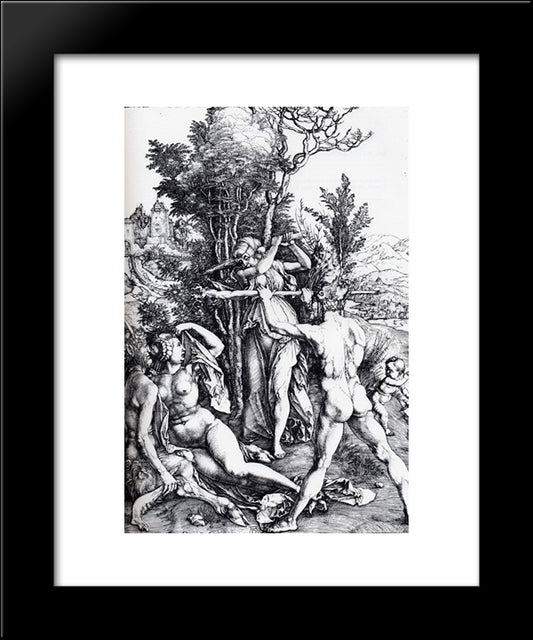 Hercules At The Crossroads 20x24 Black Modern Wood Framed Art Print Poster by Durer, Albrecht