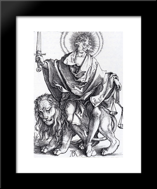 Sol Justitiae 20x24 Black Modern Wood Framed Art Print Poster by Durer, Albrecht