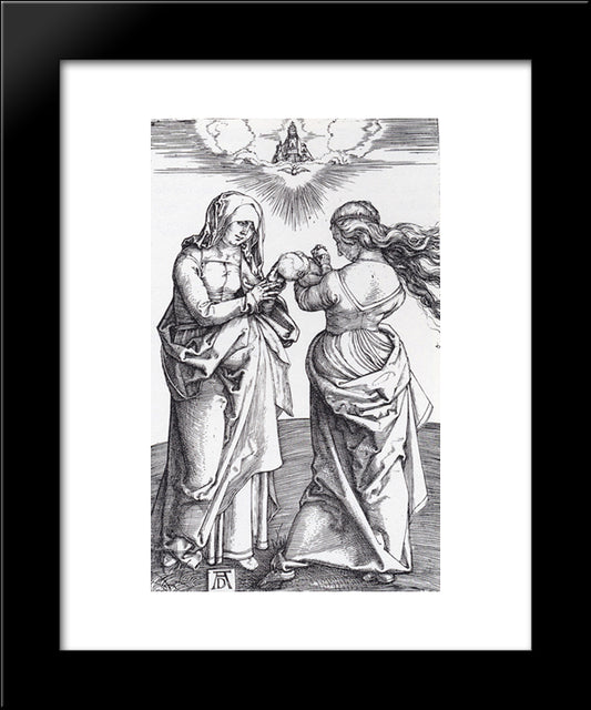 The Virgin With The Infant Christ And St. Anne 20x24 Black Modern Wood Framed Art Print Poster by Durer, Albrecht