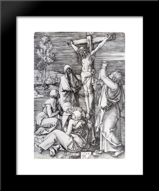 Crucifixion 20x24 Black Modern Wood Framed Art Print Poster by Durer, Albrecht