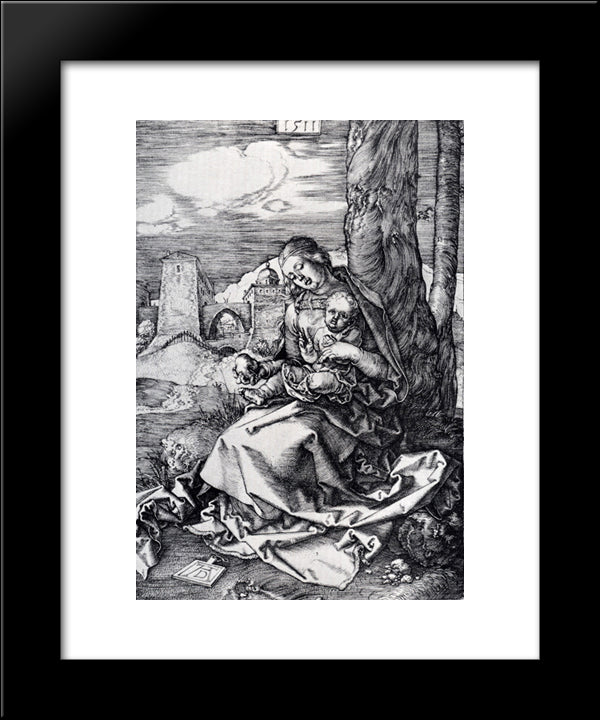 Madonna With The Pear 20x24 Black Modern Wood Framed Art Print Poster by Durer, Albrecht