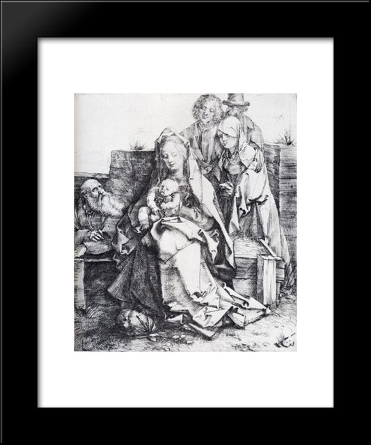 The Holy Family With St. John, The Magdalen And Nicodemus 20x24 Black Modern Wood Framed Art Print Poster by Durer, Albrecht