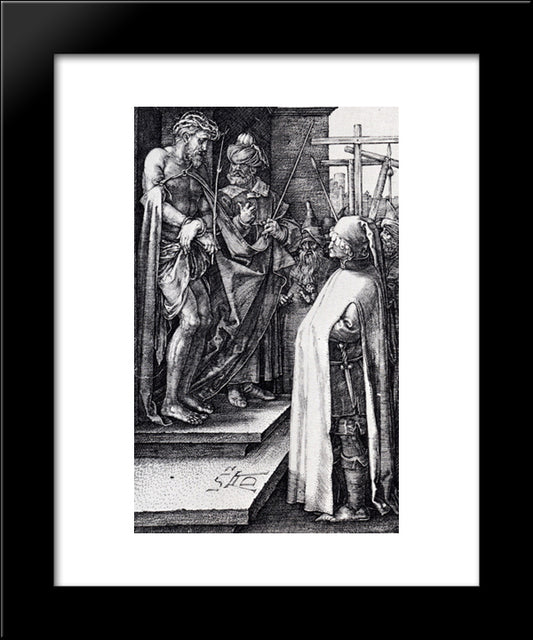 Ecce Homo (Engraved Passion) 20x24 Black Modern Wood Framed Art Print Poster by Durer, Albrecht