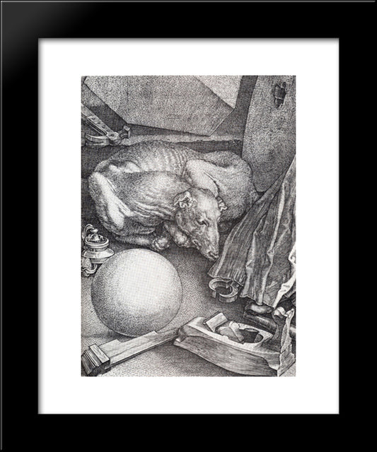 Melencolia I (Detail) 20x24 Black Modern Wood Framed Art Print Poster by Durer, Albrecht