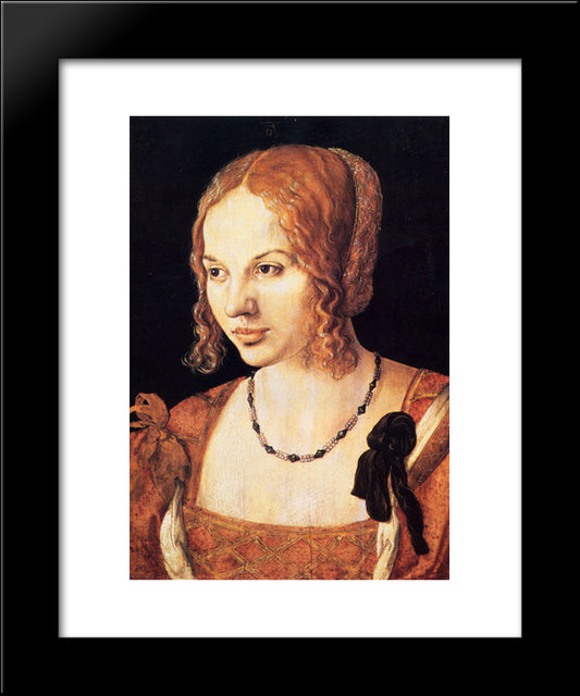 Venezianische Junge Frau 20x24 Black Modern Wood Framed Art Print Poster by Durer, Albrecht