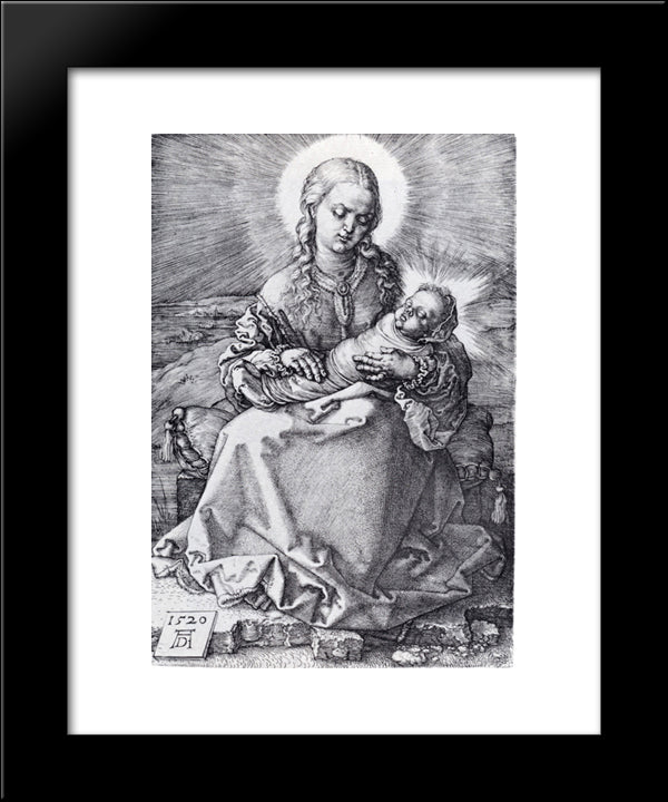 Madonna With The Swaddled Infant 20x24 Black Modern Wood Framed Art Print Poster by Durer, Albrecht