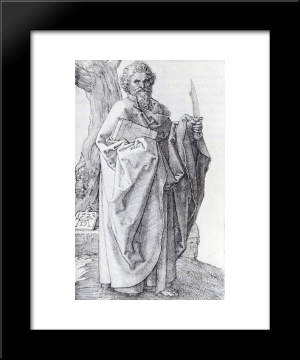 St. Bartholomew 20x24 Black Modern Wood Framed Art Print Poster by Durer, Albrecht