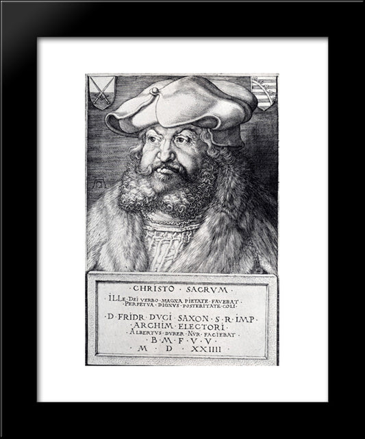 Frederick The Wise, Elector Of Saxony 20x24 Black Modern Wood Framed Art Print Poster by Durer, Albrecht