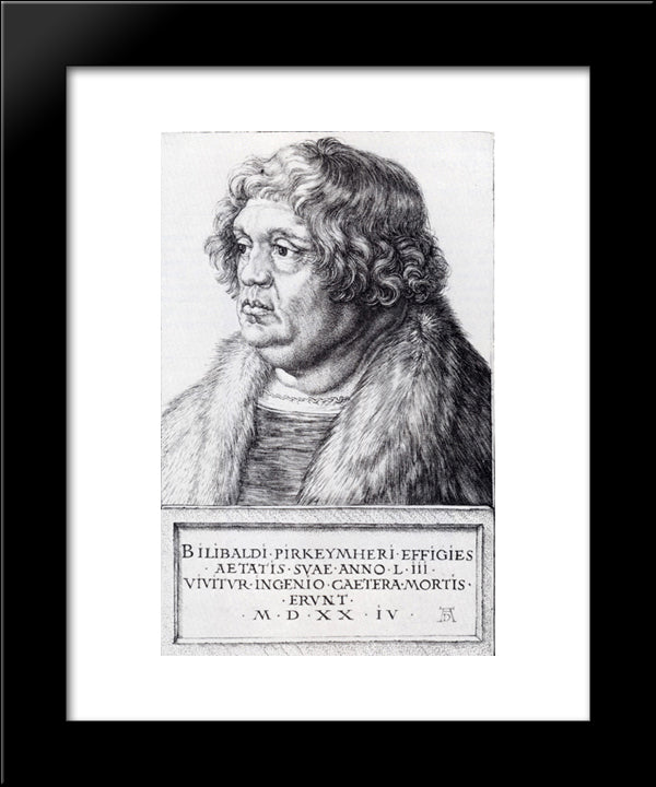 Willibald Pirckheimer 20x24 Black Modern Wood Framed Art Print Poster by Durer, Albrecht