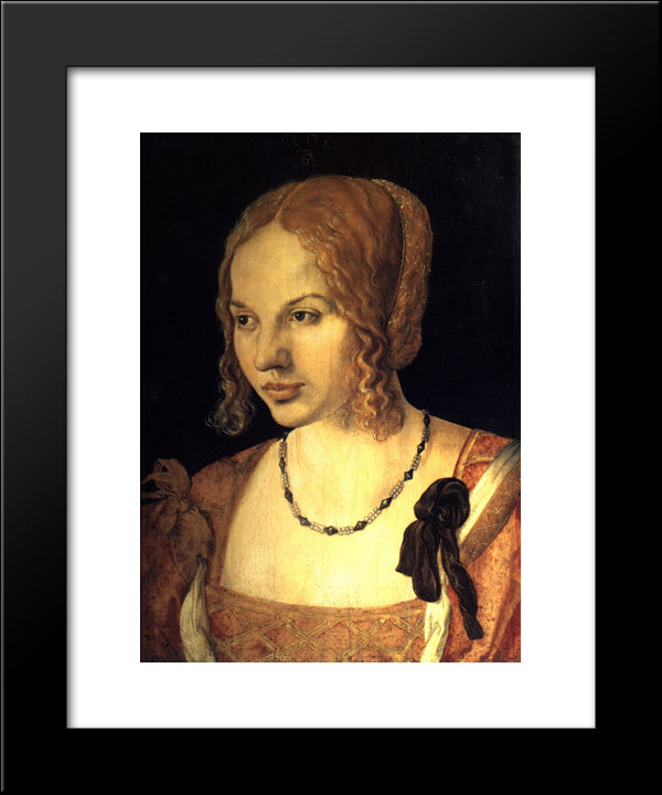 Portrait Of A Young Venetian Woman 20x24 Black Modern Wood Framed Art Print Poster by Durer, Albrecht