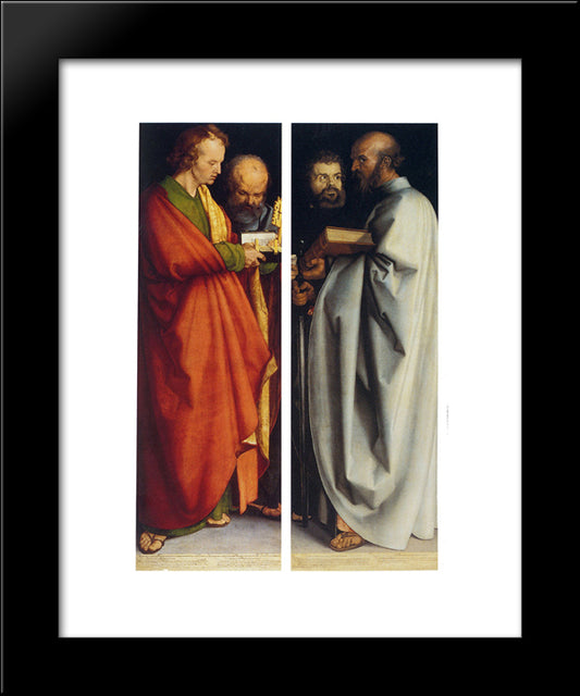 Four Apostles 20x24 Black Modern Wood Framed Art Print Poster by Durer, Albrecht