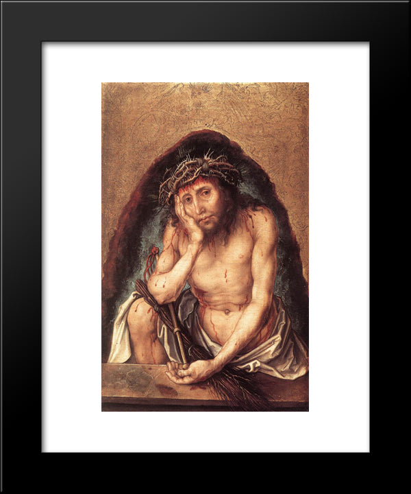 Christ As The Man Of Sorrows 20x24 Black Modern Wood Framed Art Print Poster by Durer, Albrecht