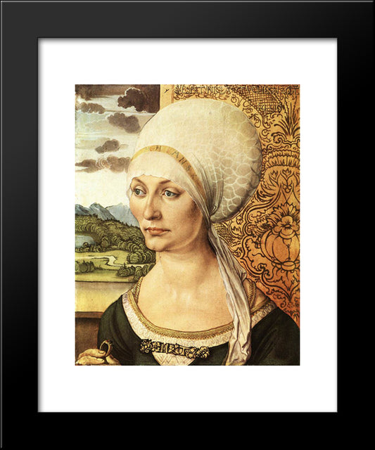 Portrait Of Elsbeth Tucher 20x24 Black Modern Wood Framed Art Print Poster by Durer, Albrecht