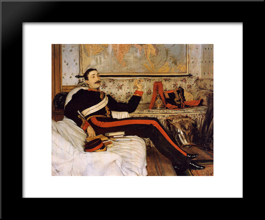 Captain Frederick Gustavus Burnaby 20x24 Black Modern Wood Framed Art Print Poster by Tissot, James