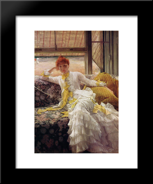 Seaside 20x24 Black Modern Wood Framed Art Print Poster by Tissot, James