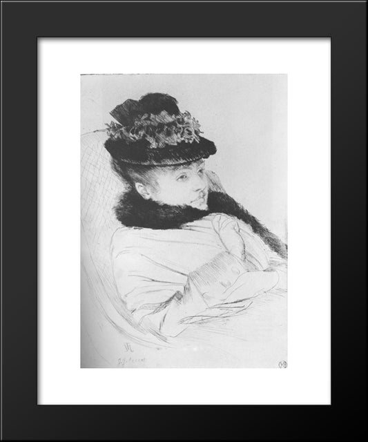 La Convalescente 20x24 Black Modern Wood Framed Art Print Poster by Tissot, James