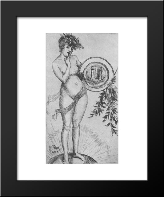 First Frontispiece (With The Monogram) 20x24 Black Modern Wood Framed Art Print Poster by Tissot, James