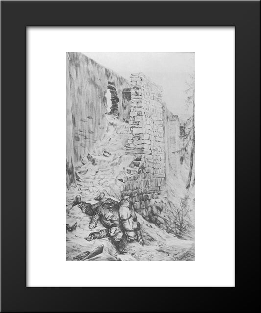 The First Killed I Saw (Souvenir Of The Siege Of Paris) 20x24 Black Modern Wood Framed Art Print Poster by Tissot, James
