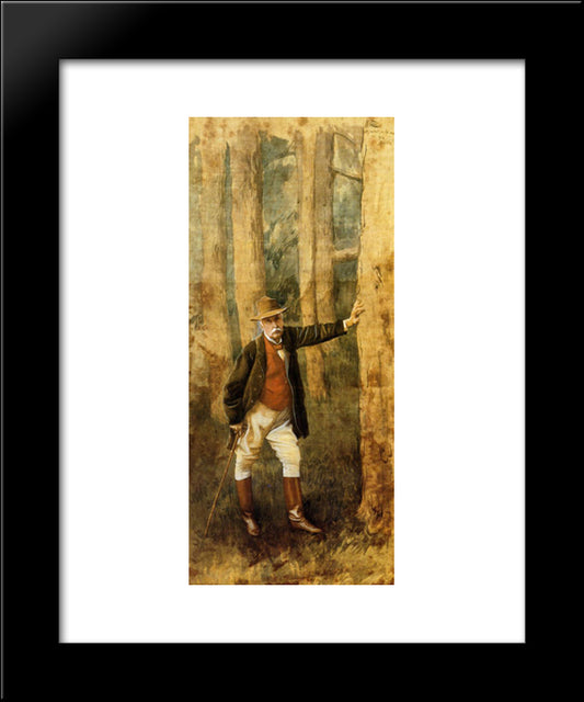 Self Portrait 20x24 Black Modern Wood Framed Art Print Poster by Tissot, James