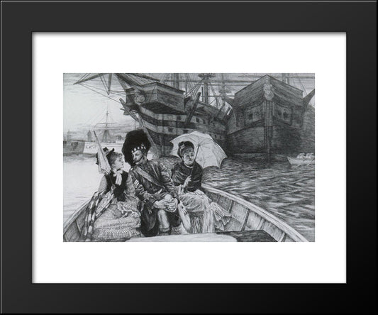 How Happy I Could Be With Either 20x24 Black Modern Wood Framed Art Print Poster by Tissot, James