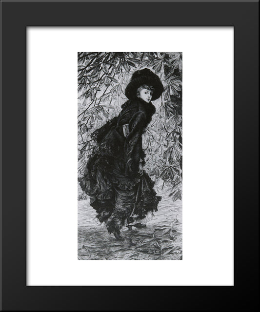 Octobre 20x24 Black Modern Wood Framed Art Print Poster by Tissot, James