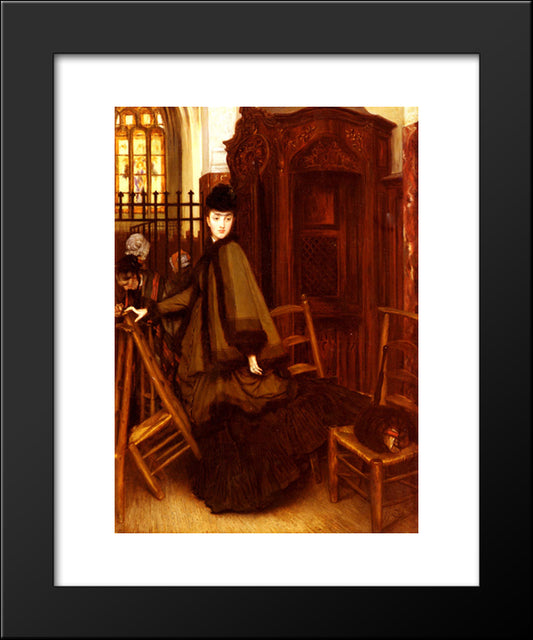 In The Church 20x24 Black Modern Wood Framed Art Print Poster by Tissot, James