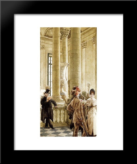 Au Louvre 20x24 Black Modern Wood Framed Art Print Poster by Tissot, James