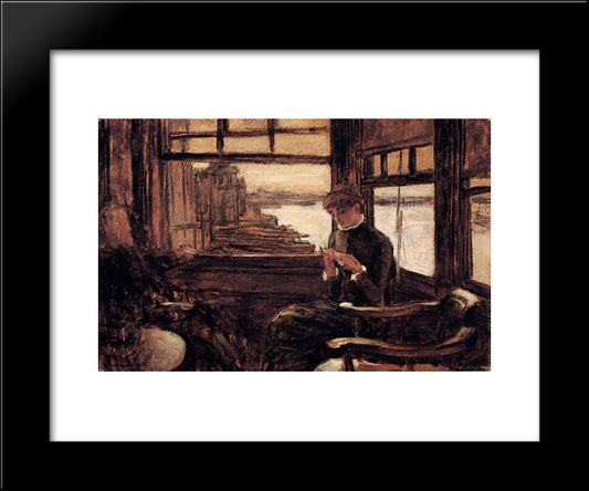 Study For The Prodigal Son In Modern Life: The Departure 20x24 Black Modern Wood Framed Art Print Poster by Tissot, James