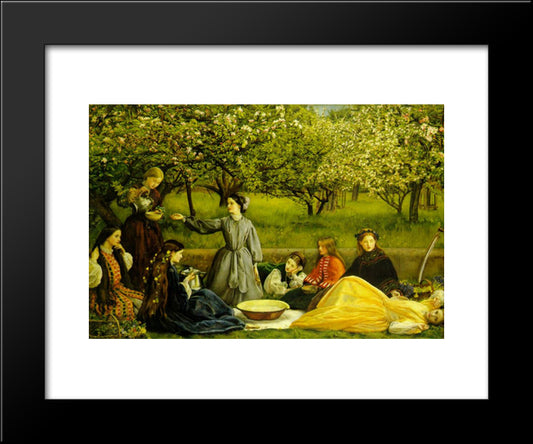 Apple Blossoms (Spring) 20x24 Black Modern Wood Framed Art Print Poster by Tissot, James
