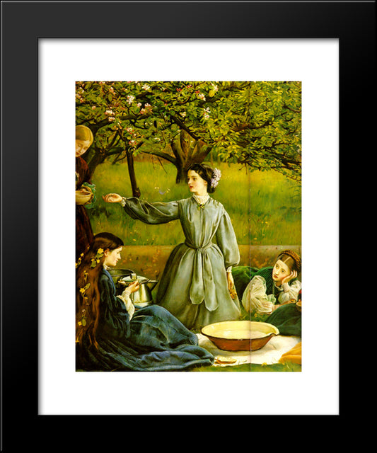 Apple Blossoms (Spring) - Detail Ii 20x24 Black Modern Wood Framed Art Print Poster by Tissot, James