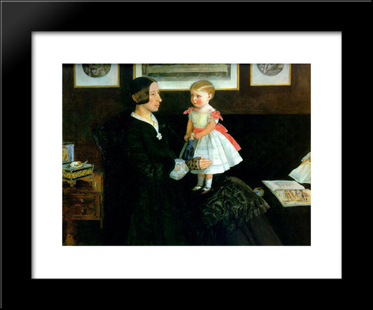 Portrait Of Mrs James Wyatt 20x24 Black Modern Wood Framed Art Print Poster by Tissot, James