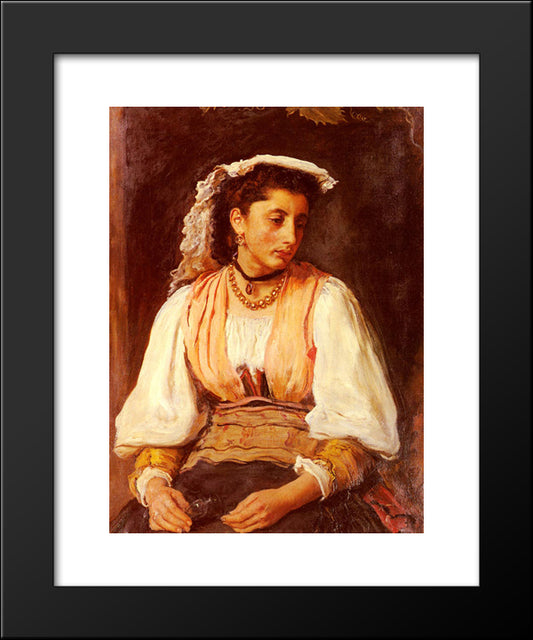 Pippa - Detail 20x24 Black Modern Wood Framed Art Print Poster by Tissot, James