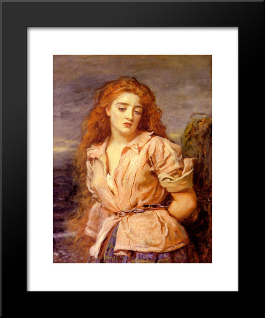 The Matyr Of The Solway 20x24 Black Modern Wood Framed Art Print Poster by Tissot, James