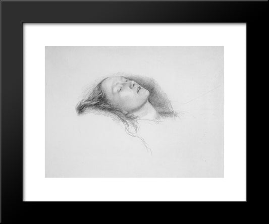 Elizabeth Siddal: Study For Ophelia 20x24 Black Modern Wood Framed Art Print Poster by Tissot, James