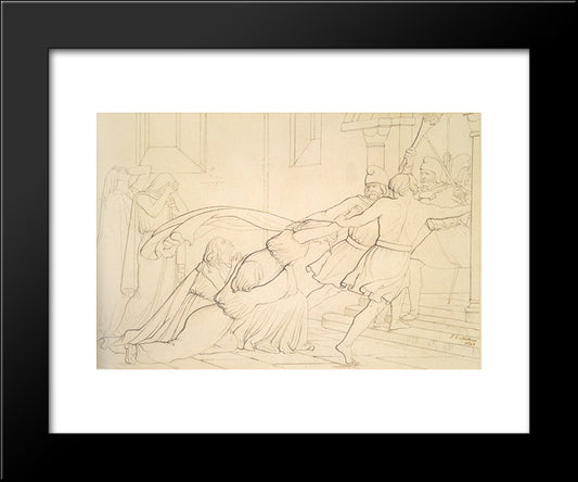 Elgiva Seized By Order Of Odo, Archbishop Of Canterbury 20x24 Black Modern Wood Framed Art Print Poster by Tissot, James