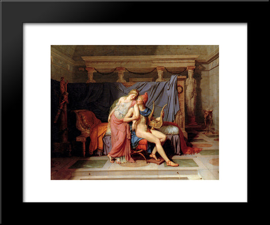 The Courtship Of Paris And Helen 20x24 Black Modern Wood Framed Art Print Poster by Tissot, James