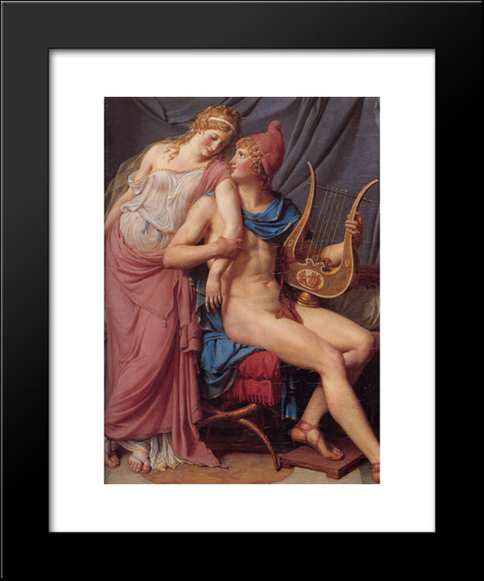 The Courtship Of Paris And Helen 20x24 Black Modern Wood Framed Art Print Poster by Tissot, James