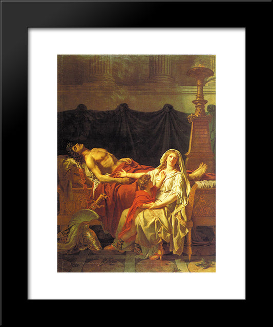 Andromache Mourning Hector 20x24 Black Modern Wood Framed Art Print Poster by Tissot, James