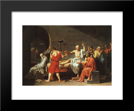 The Death Of Socrates 20x24 Black Modern Wood Framed Art Print Poster by Tissot, James