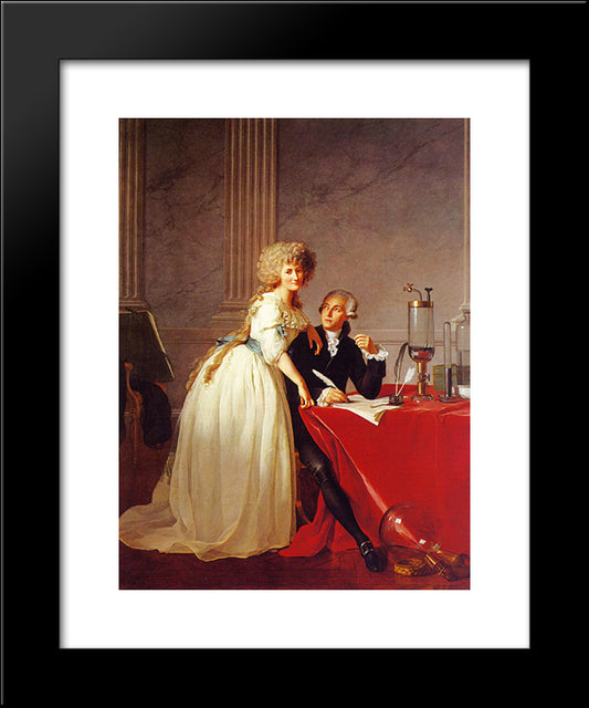 Portrait Of Monsieur Lavoisier And His Wife 20x24 Black Modern Wood Framed Art Print Poster by Tissot, James