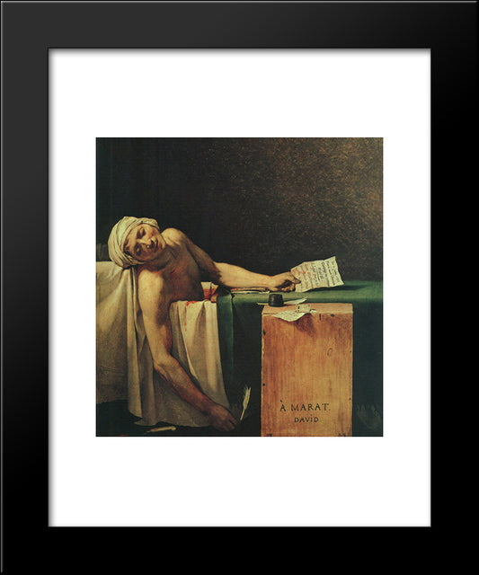 The Death Of Marat 20x24 Black Modern Wood Framed Art Print Poster by Tissot, James