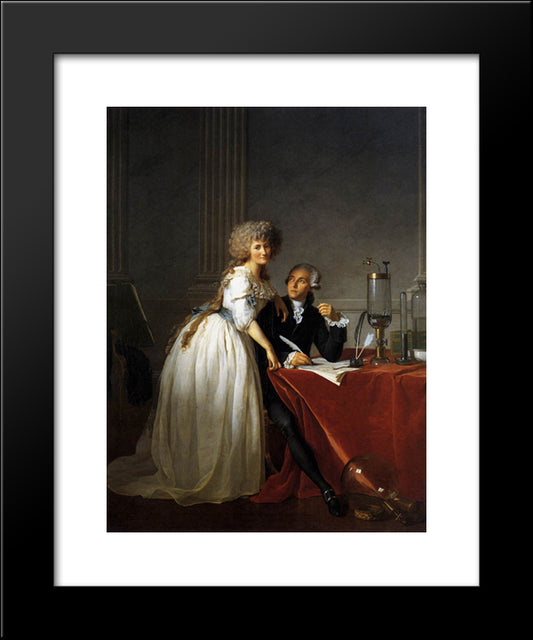 Portrait Of Antoine-Laurent And Marie-Anne Lavoisier 20x24 Black Modern Wood Framed Art Print Poster by Tissot, James