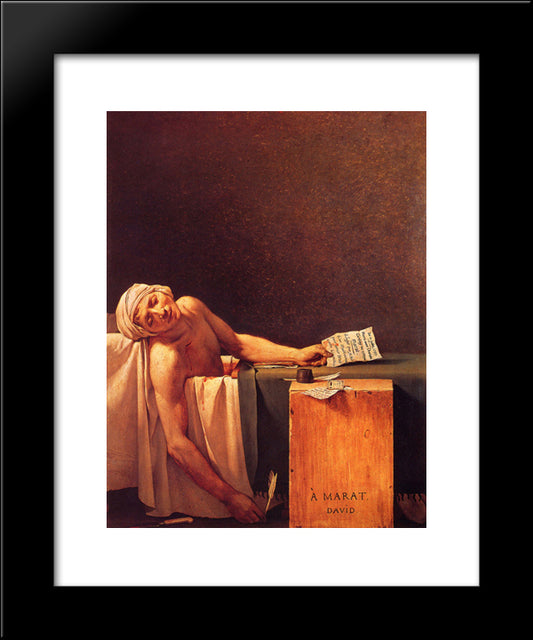 The Death Of Marat 20x24 Black Modern Wood Framed Art Print Poster by Tissot, James