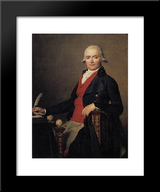 Portrait Of Gaspar Mayer 20x24 Black Modern Wood Framed Art Print Poster by David, Jacques Louis