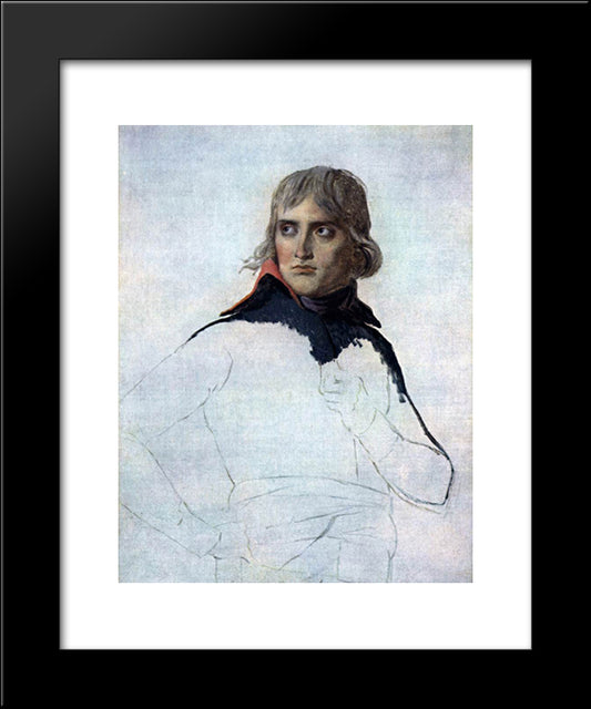 Portrait Of General Bonaparte 20x24 Black Modern Wood Framed Art Print Poster by David, Jacques Louis