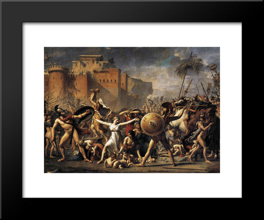 The Intervention Of The Sabine Women 20x24 Black Modern Wood Framed Art Print Poster by David, Jacques Louis