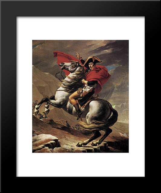 Napoleon At The St. Bernard Pass 20x24 Black Modern Wood Framed Art Print Poster by David, Jacques Louis